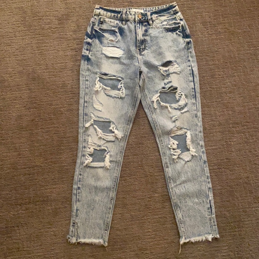 Kancan ripped mom jeans